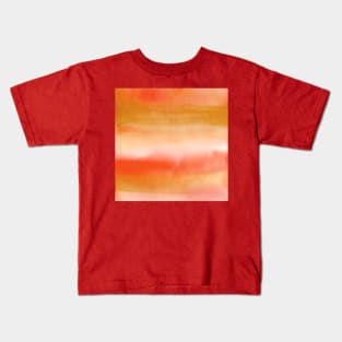 Orange Blended Stripes Kids T-Shirt